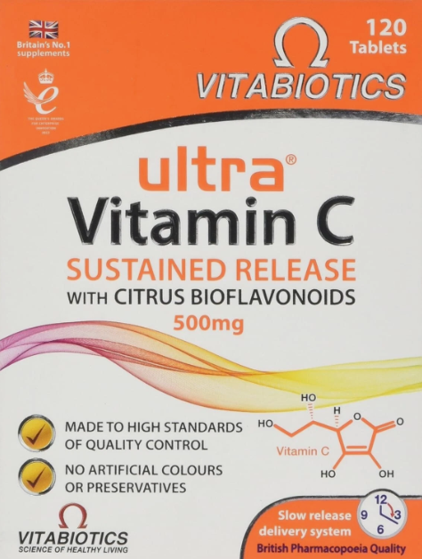 Vitabiotics Ultra Vitamins Tablets Vitamin C 500mg (120)